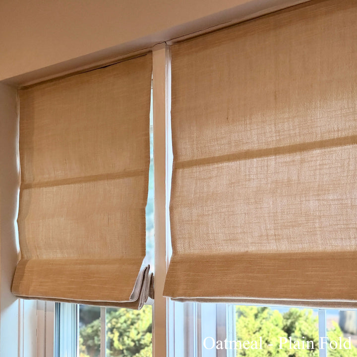 Jenna Linen Roman Shades & Blinds