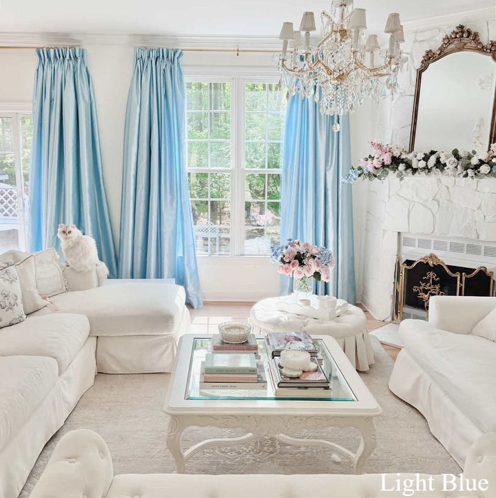 Rina Premium Silk Curtains & Drapes Pleated
