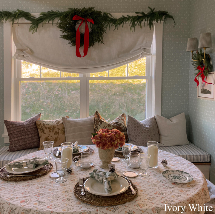 Lily Linen Roman Shades & Blinds | Relaxed