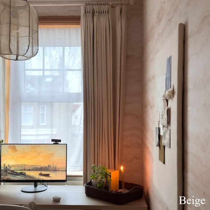 Belgian Flax Linen Curtains & Drapes Pleated