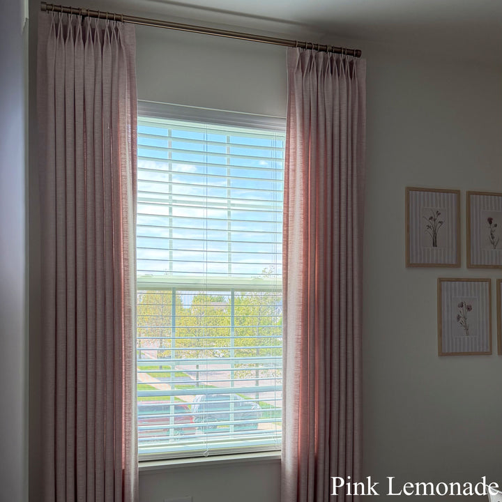 Lily Linen Curtains & Drapes Pleated