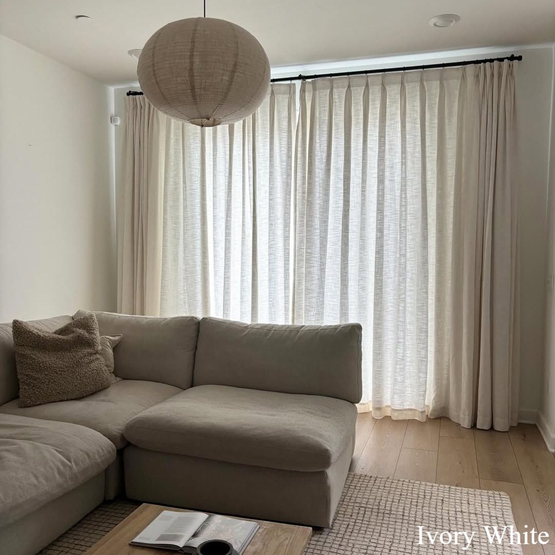Lily Linen Curtains & Drapes Pleated