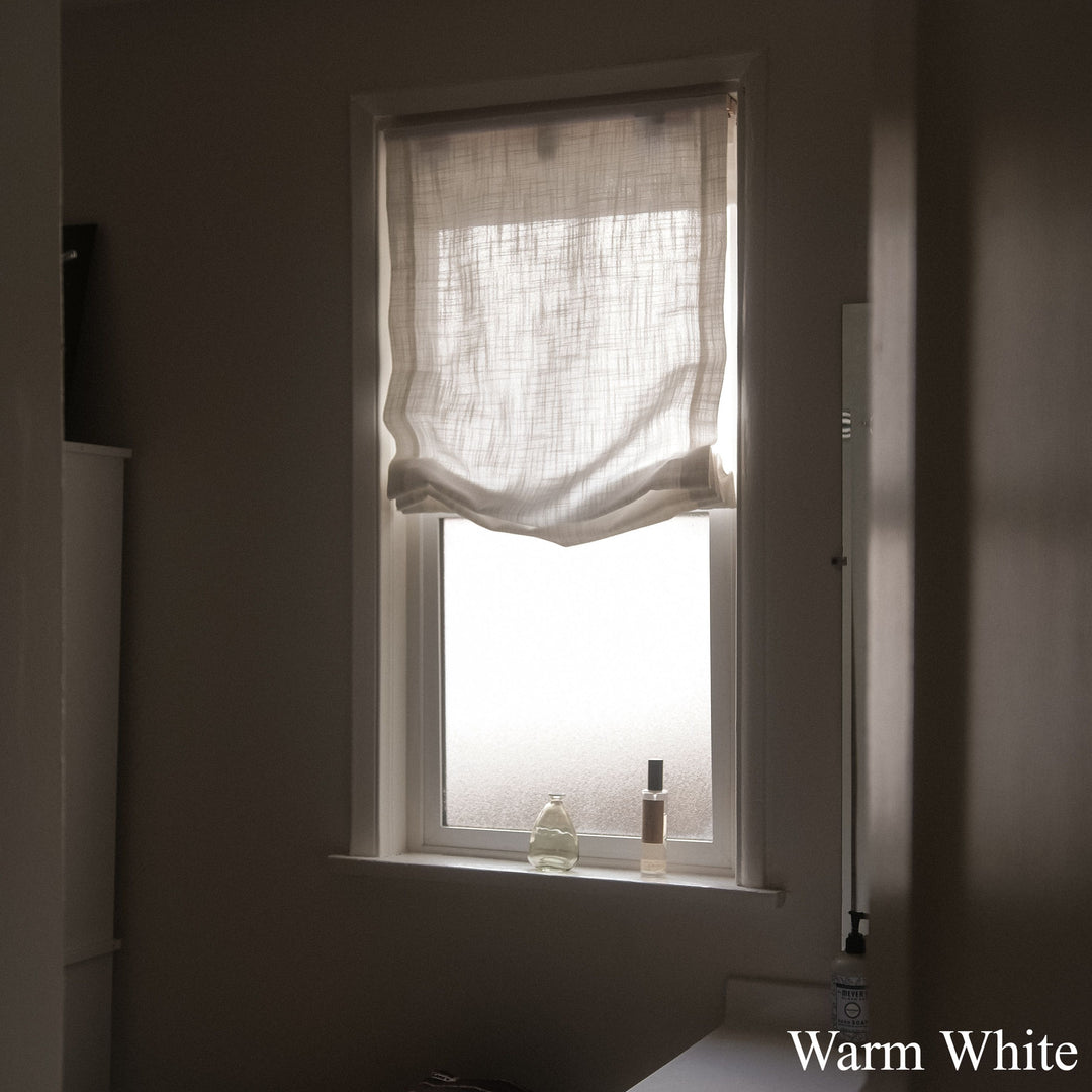 Kelly Linen Roman Shades & Blinds | Relaxed
