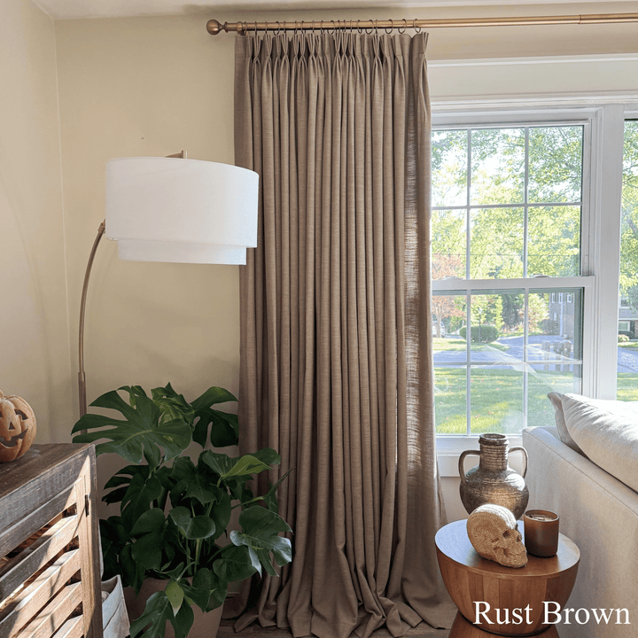 Lily Linen Curtains & Drapes Pleated