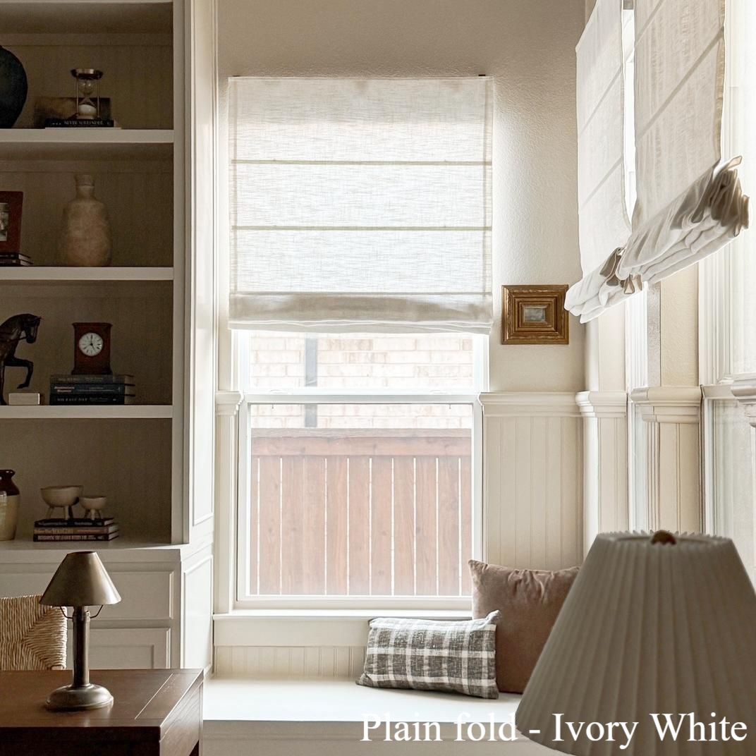 Lily Linen Roman Shades & Blinds