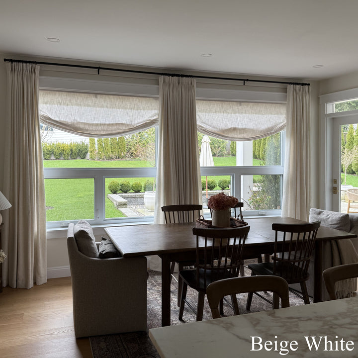 Lily Linen Roman Shades & Blinds | Relaxed