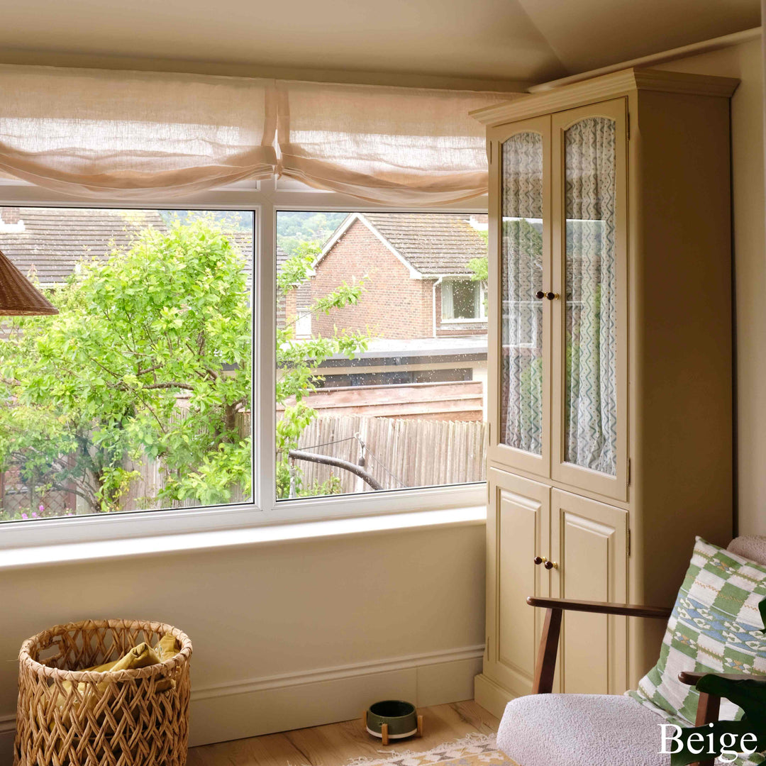 Belgian Flax Linen Roman Shades & Blinds | Relaxed