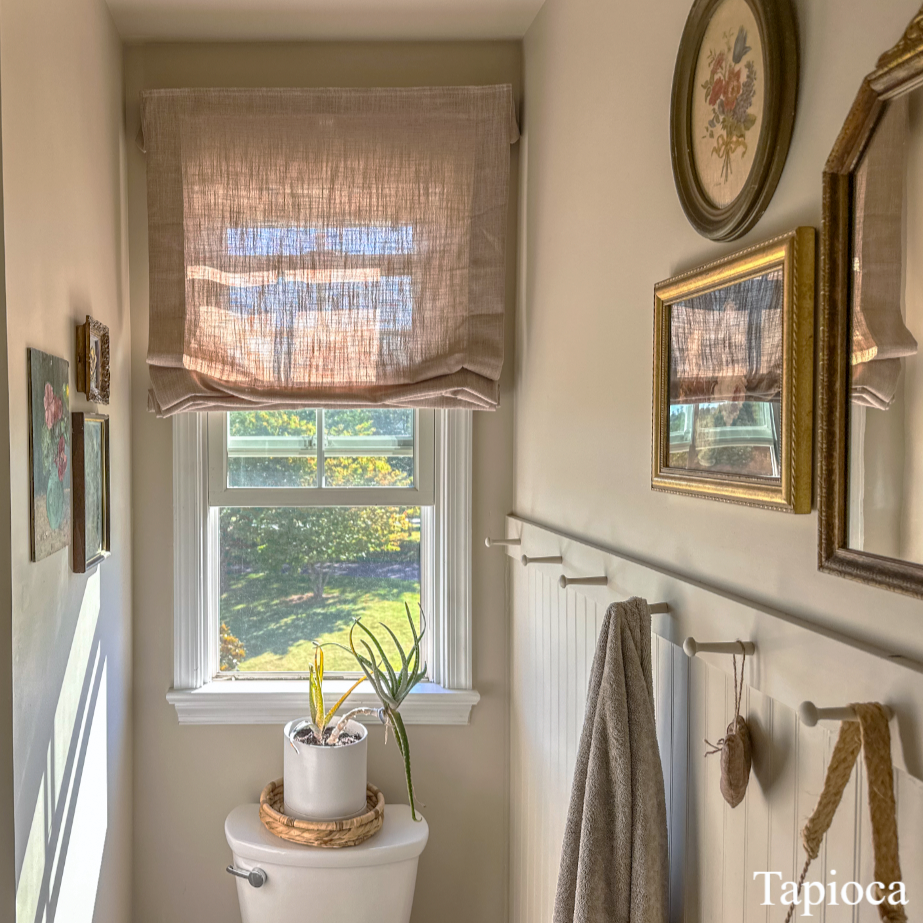 Lily Linen Roman Shades & Blinds | Relaxed