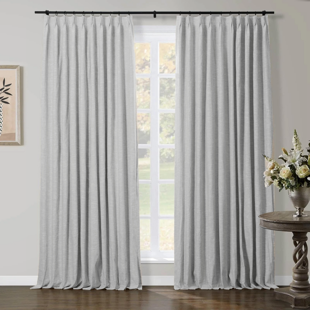 Jenna Linen Curtains & Drapes Pleated