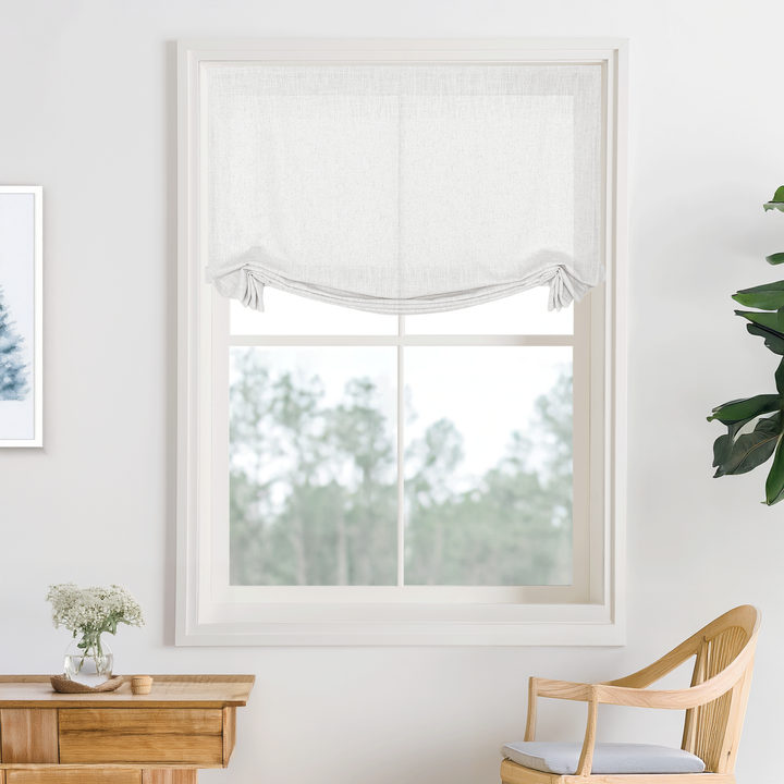 Kelly Linen Roman Shades & Blinds | Swag