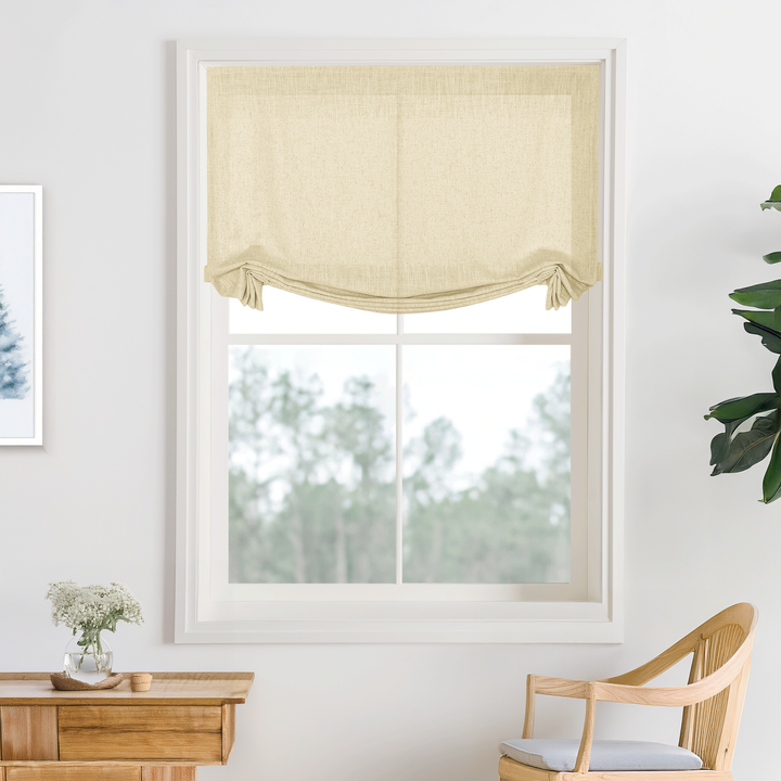 Kelly Linen Roman Shades & Blinds | Swag