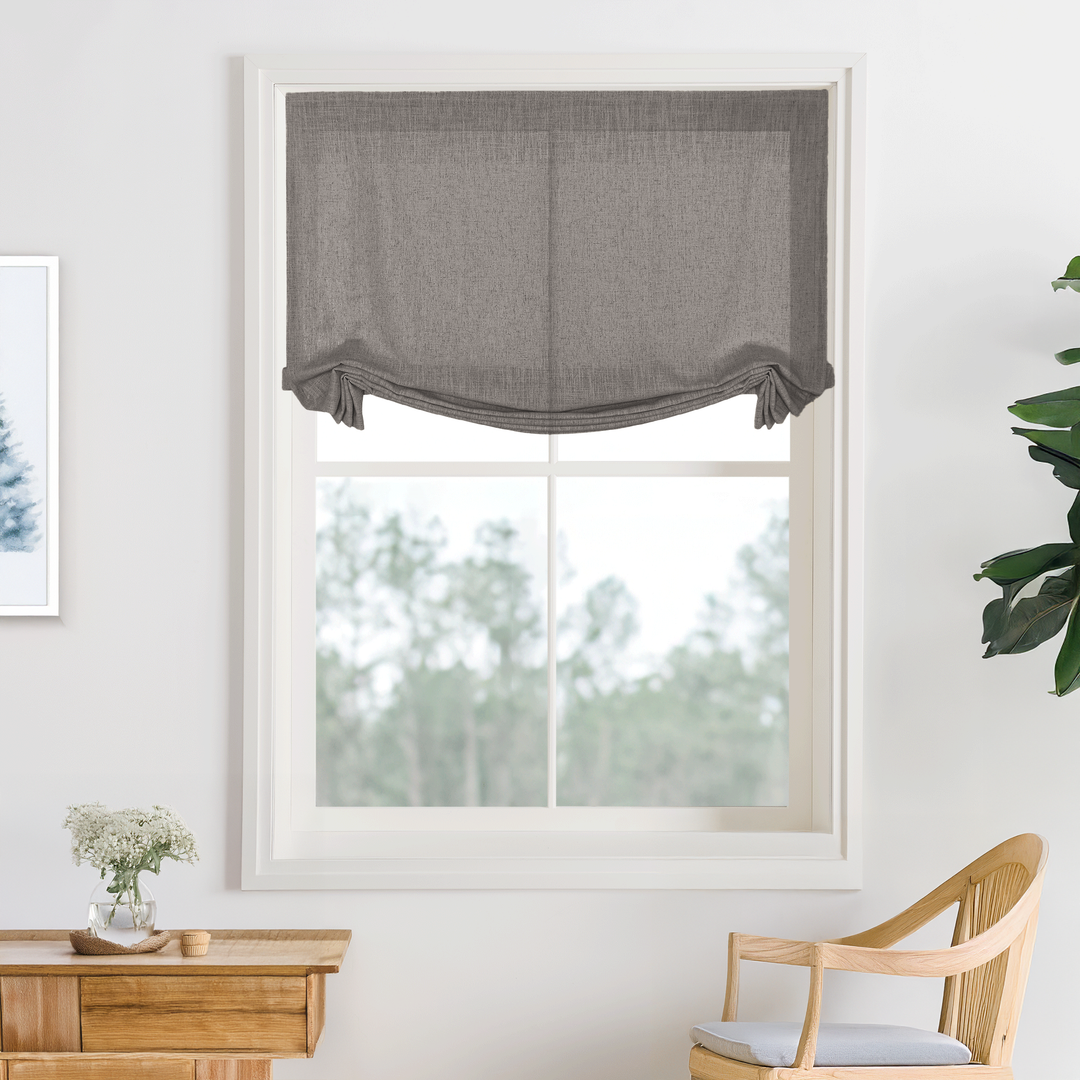 Kelly Linen Roman Shades & Blinds | Swag