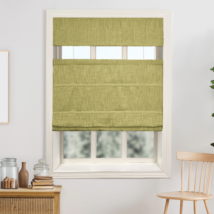 Kelly Linen No-Drill Roman Shades & Blinds | Top Down Bottom Up