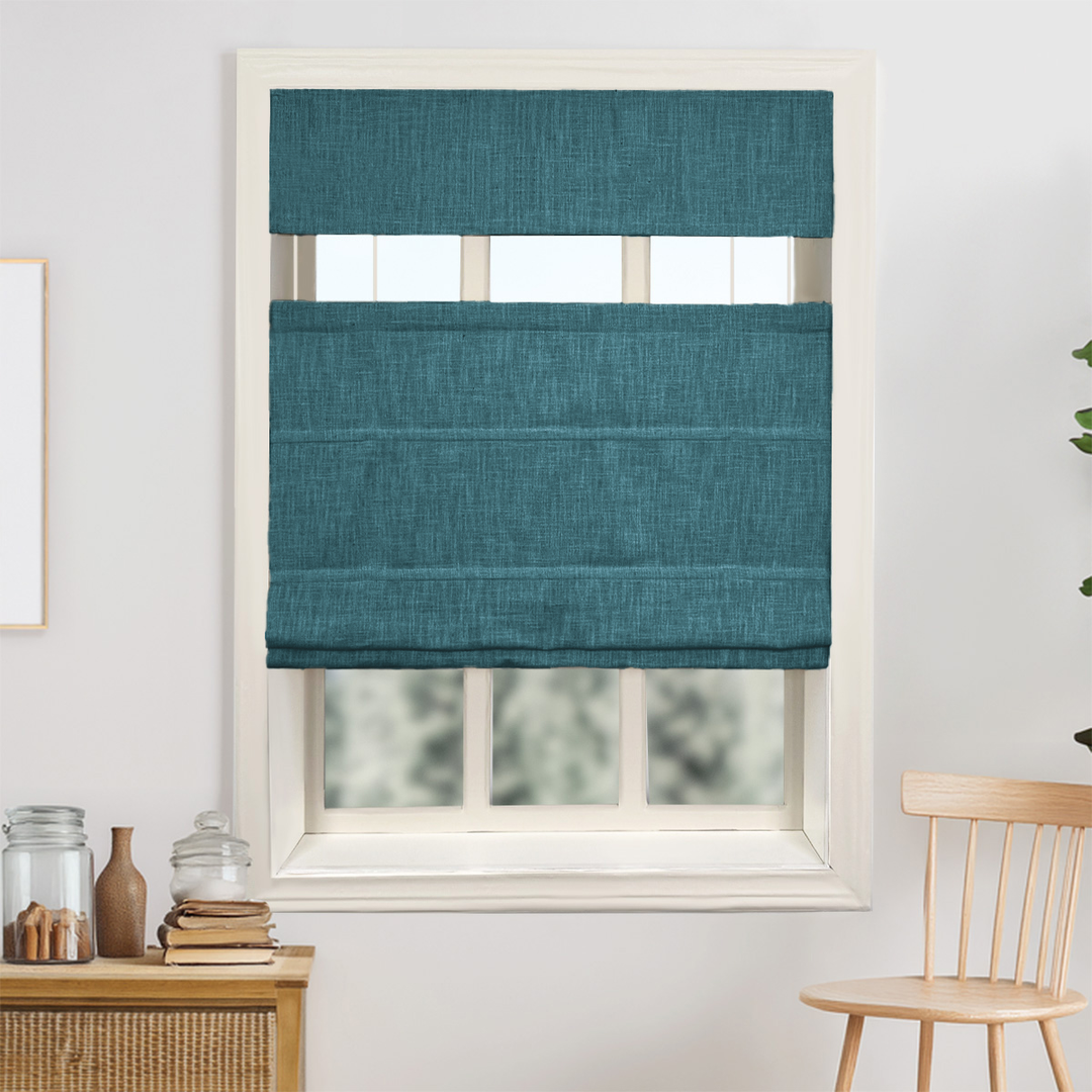 Kelly Linen No-Drill Roman Shades & Blinds | Top Down Bottom Up