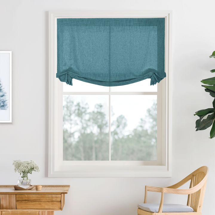 Kelly Linen Roman Shades & Blinds | Swag