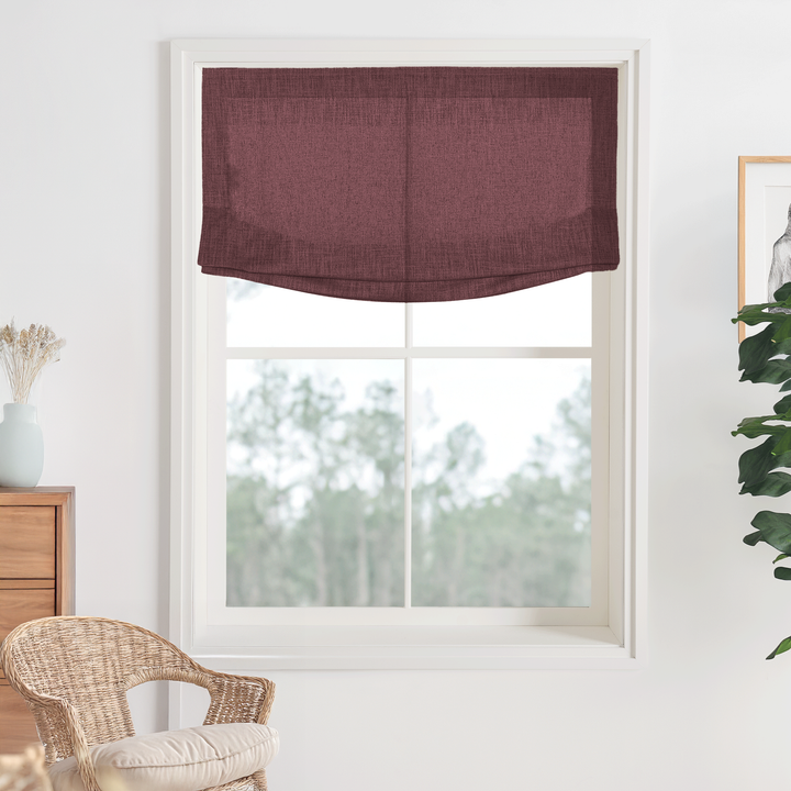 Kelly Linen Roman Shades & Blinds | Relaxed