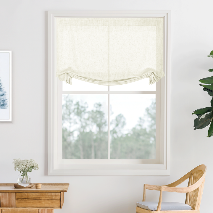 Kelly Linen Roman Shades & Blinds | Swag