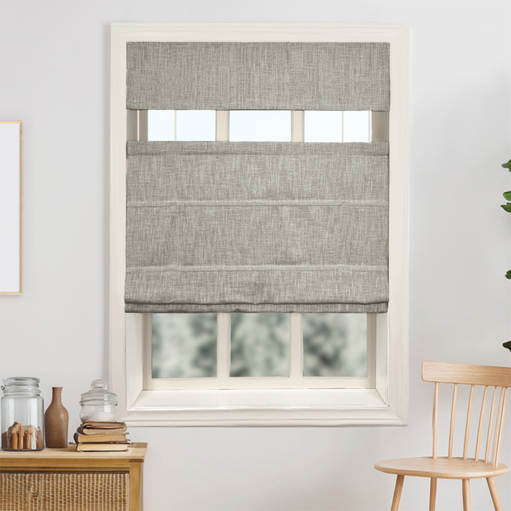 Kelly Linen No-Drill Roman Shades & Blinds | Top Down Bottom Up