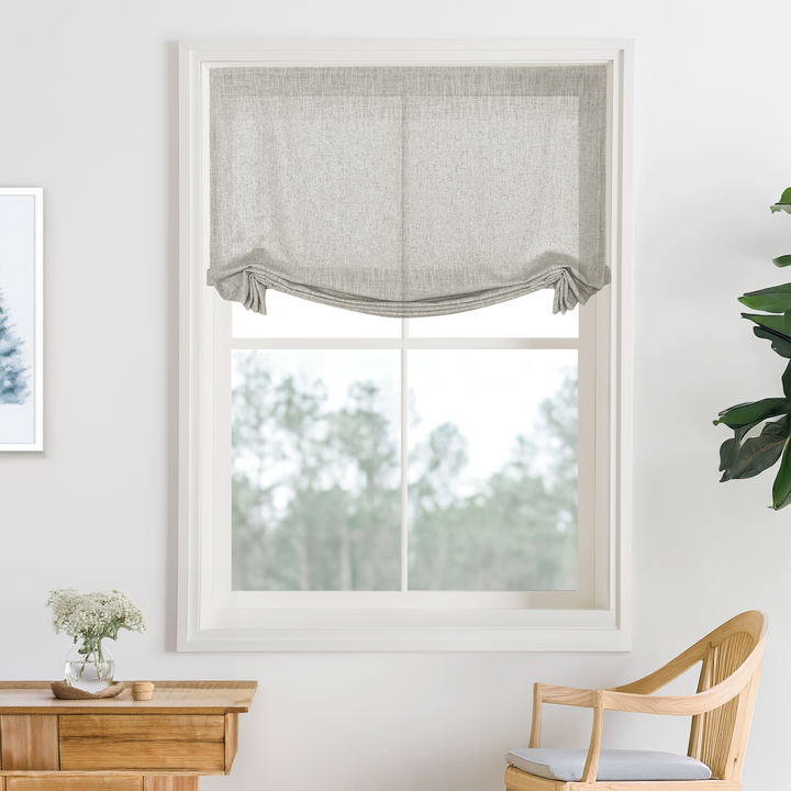 Kelly Linen Roman Shades & Blinds | Swag