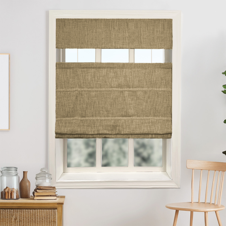 Kelly Linen No-Drill Roman Shades & Blinds | Top Down Bottom Up