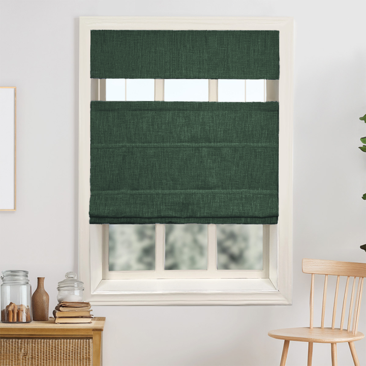 Kelly Linen No-Drill Roman Shades & Blinds | Top Down Bottom Up