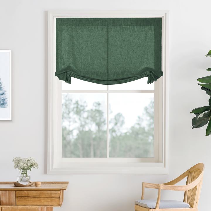 Kelly Linen Roman Shades & Blinds | Swag