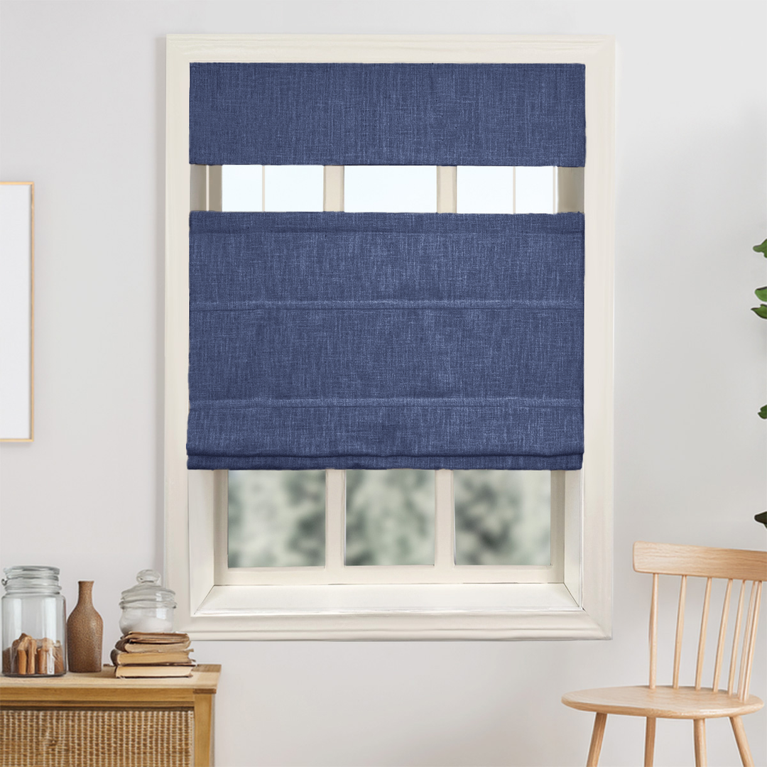 Kelly Linen No-Drill Roman Shades & Blinds | Top Down Bottom Up
