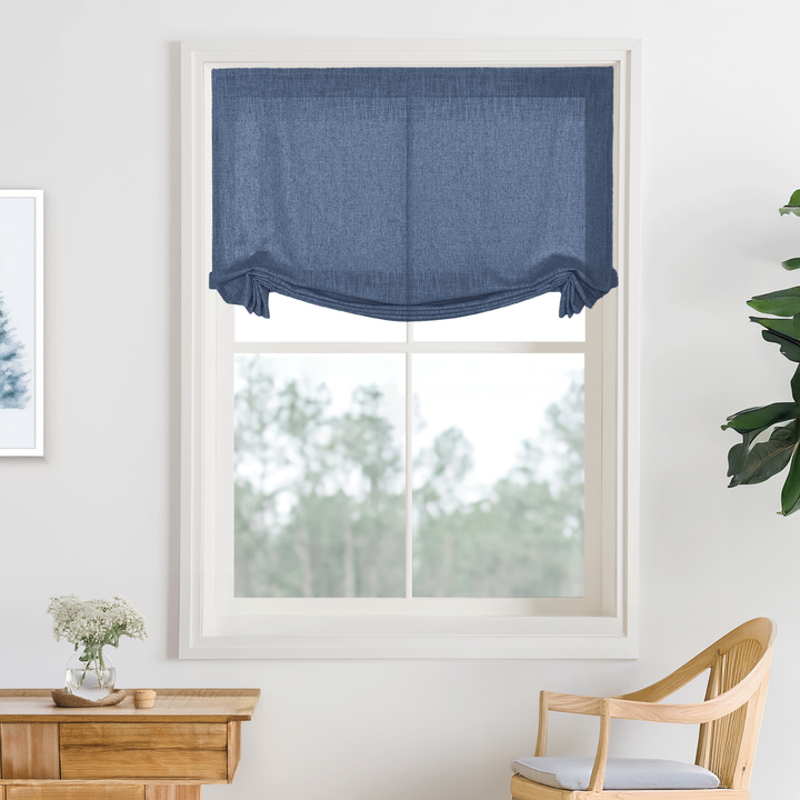 Kelly Linen Roman Shades & Blinds | Swag