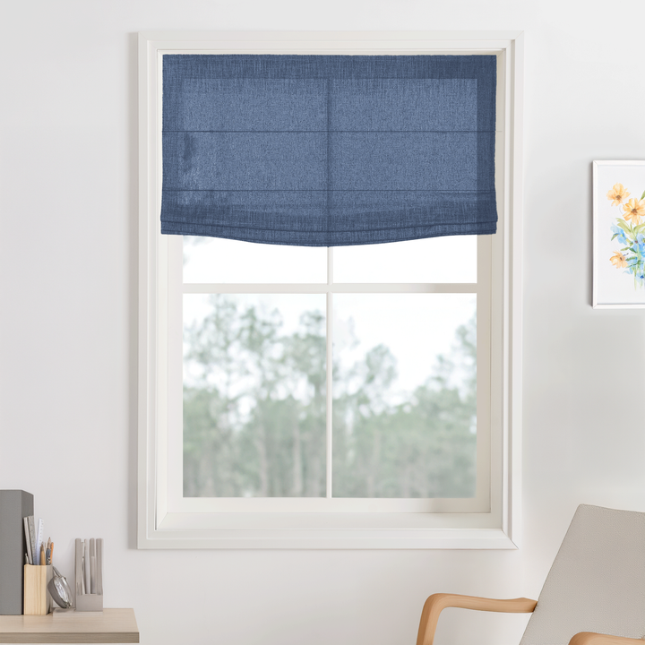 Kelly Linen Roman Shades & Blinds | Flat Fold