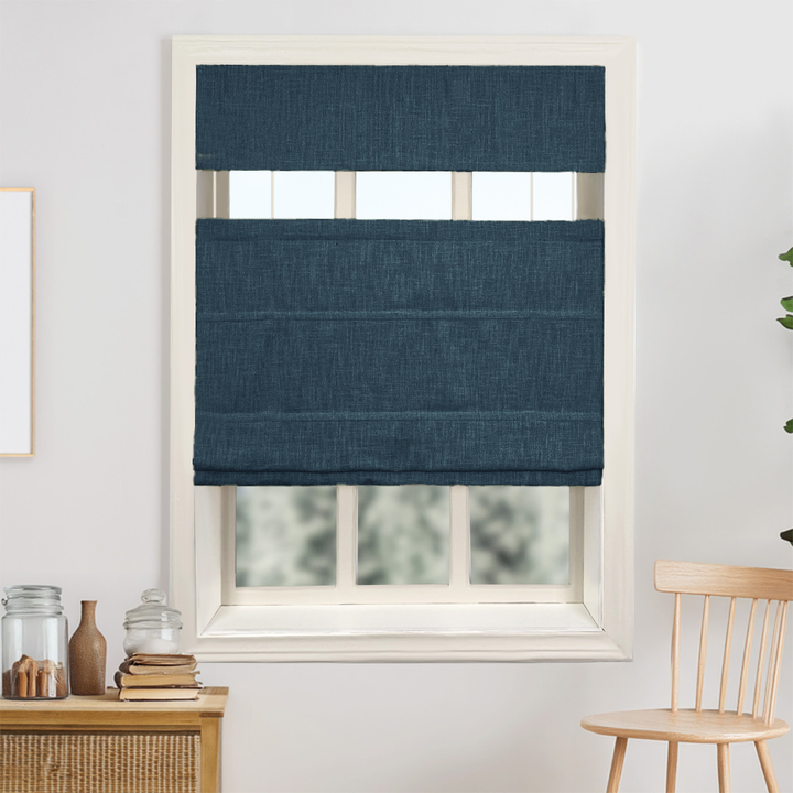 Kelly Linen No-Drill Roman Shades & Blinds | Top Down Bottom Up