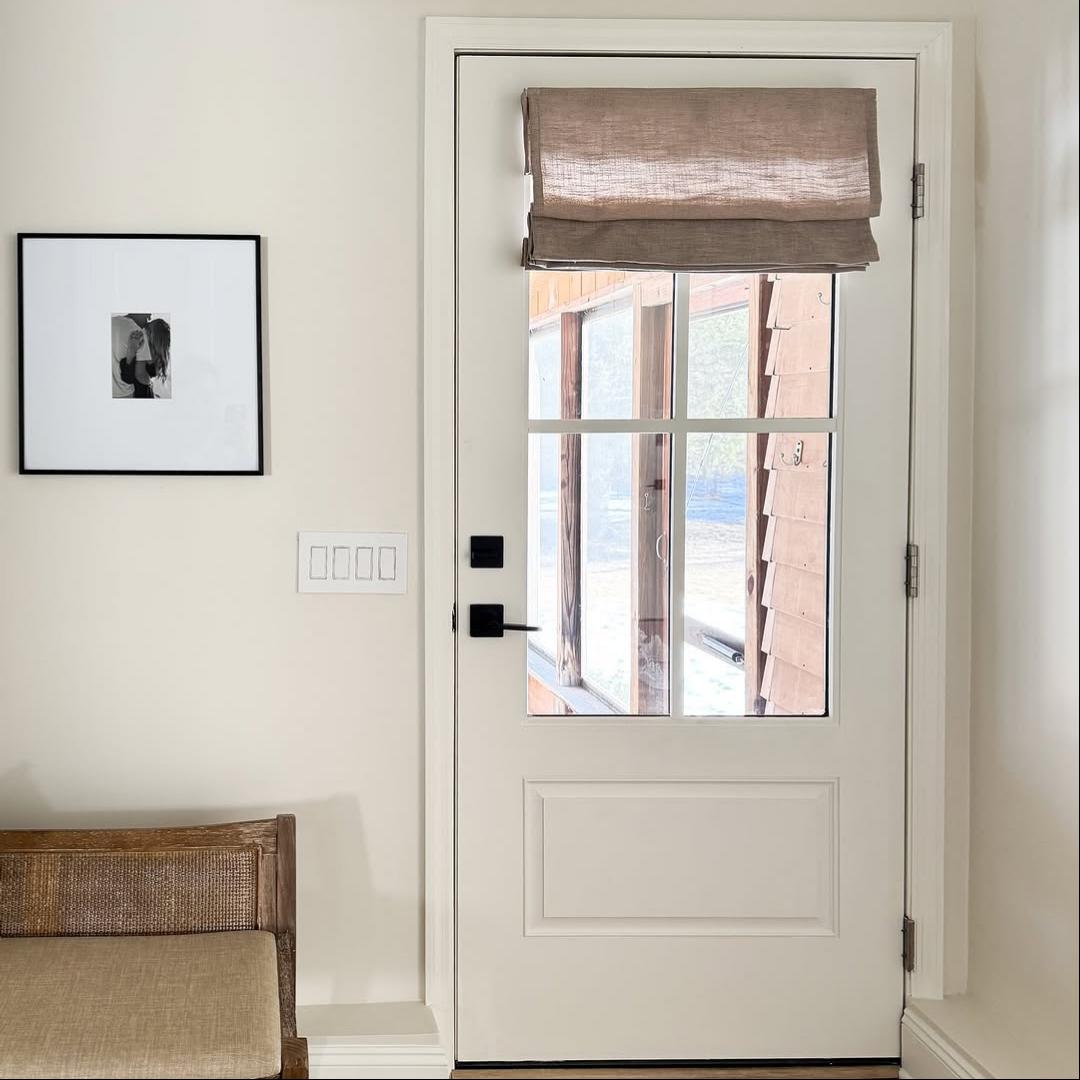 Lily Linen Roman Shades & Blinds for French Door