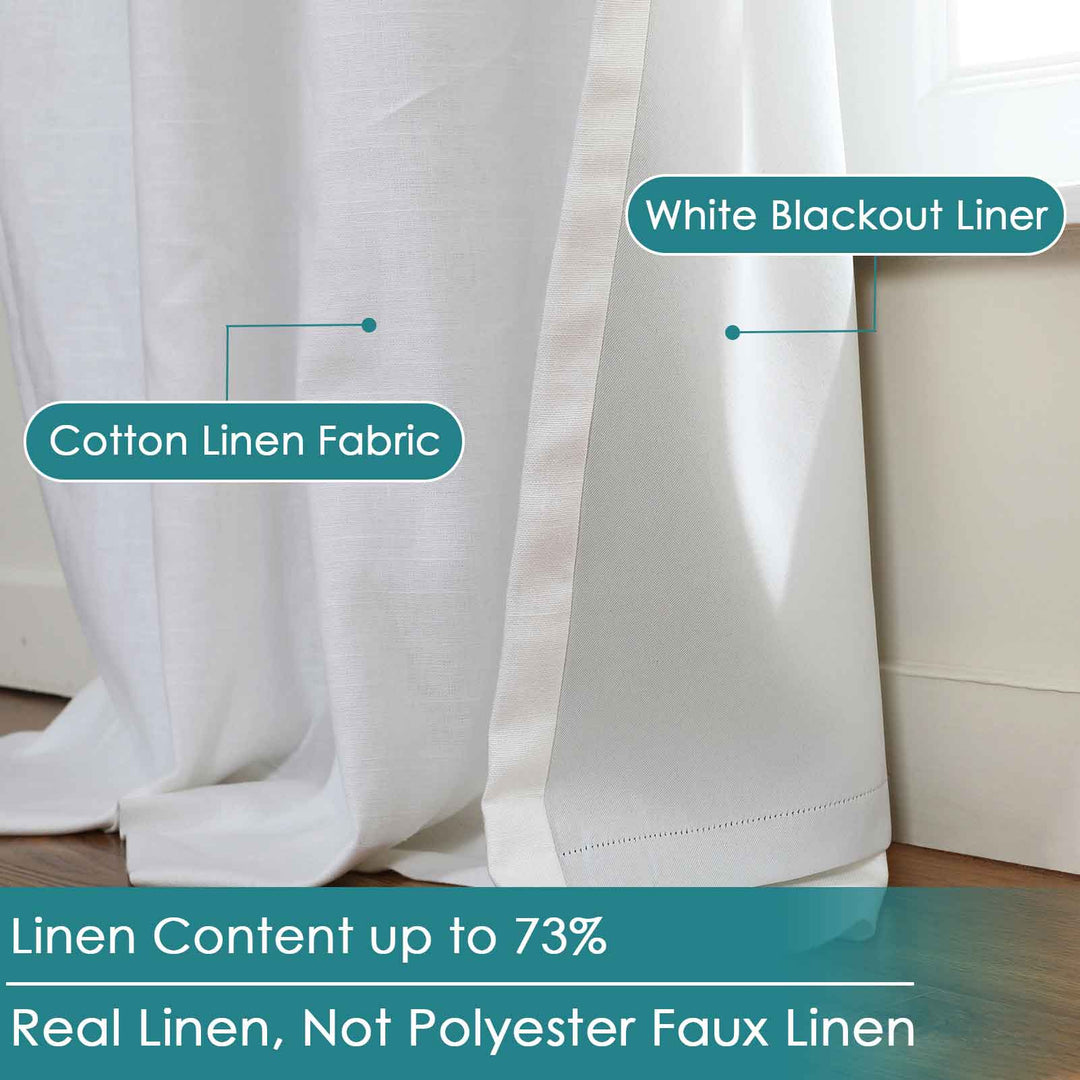 Jenna Linen Curtains & Drapes Soft Top