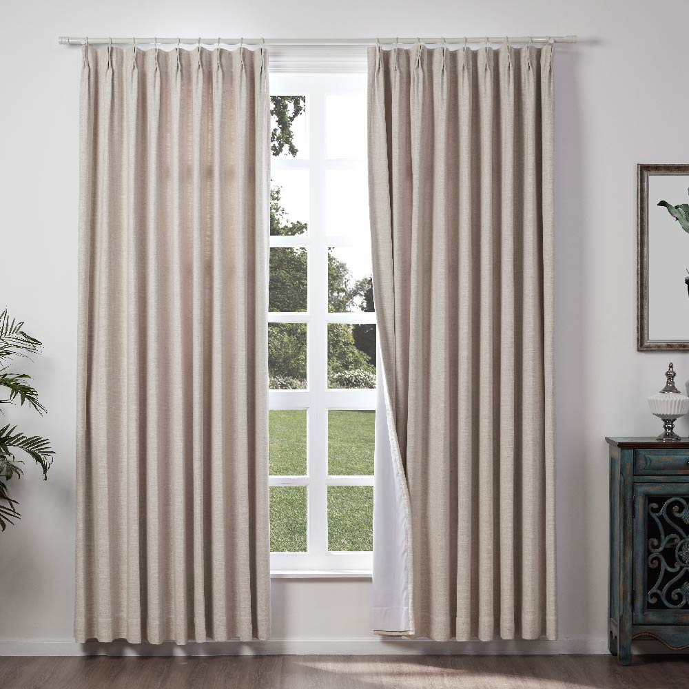 Polyester Linen Curtain Drapery Custom LIZ TWOPAGES 