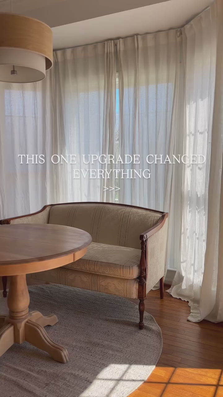 Belgian Flax Linen Roman Shades & Blinds | Relaxed