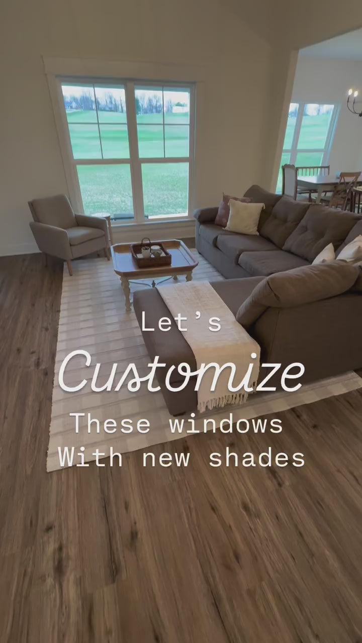 Jenna Linen Roman Shades & Blinds | Plain Fold