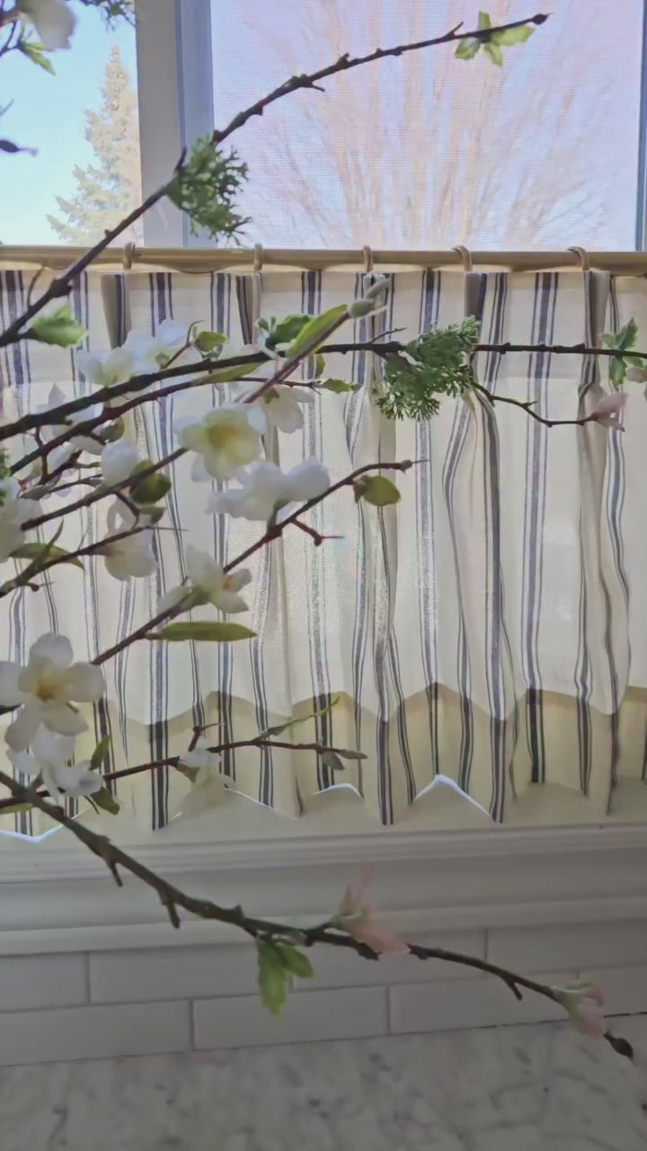 Loxley Yarn-Dyed Cotton Cafe Curtains