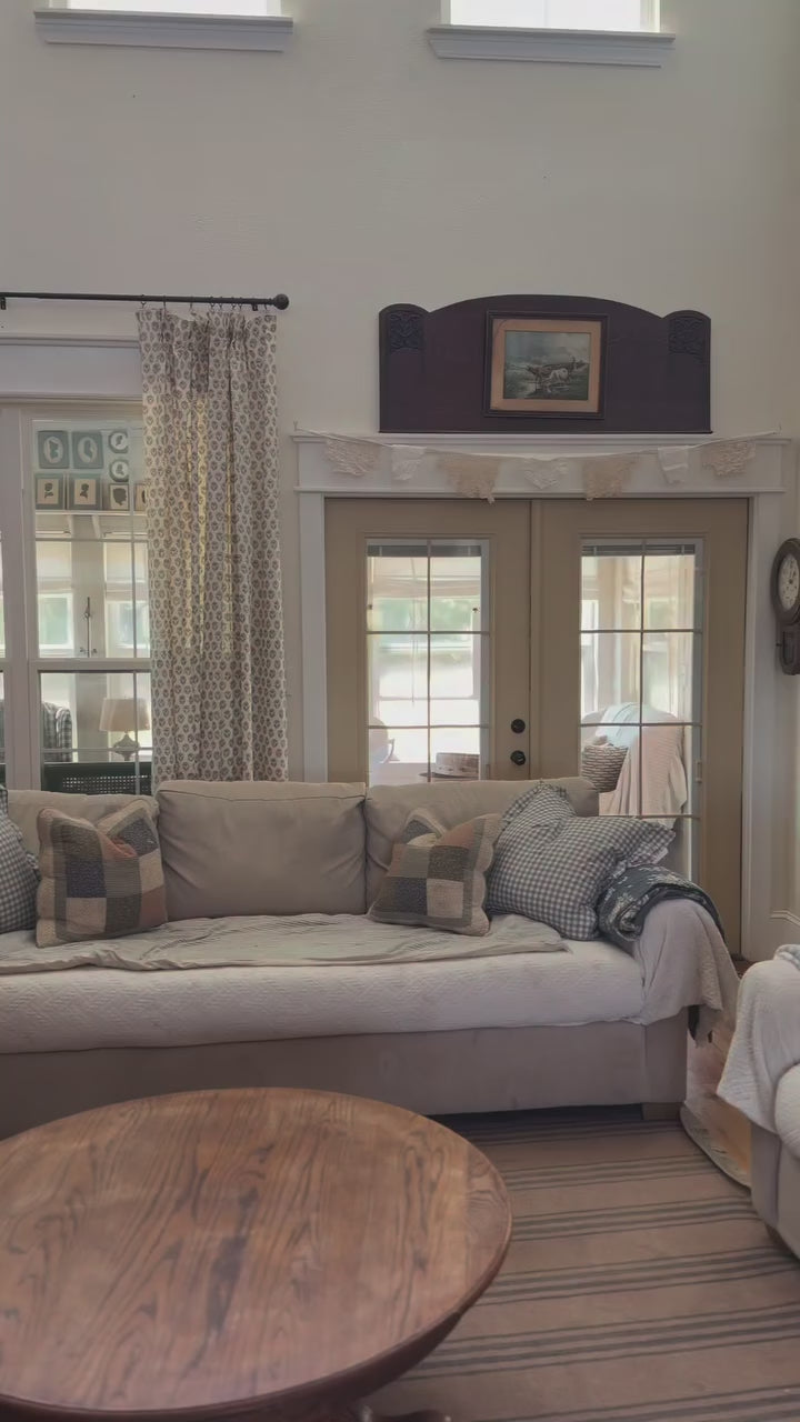 Loxley Yarn-Dyed Cotton Curtains & Drapes Pleated