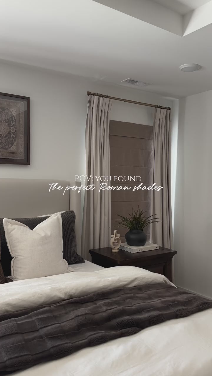 Lily Linen Roman Shades & Blinds