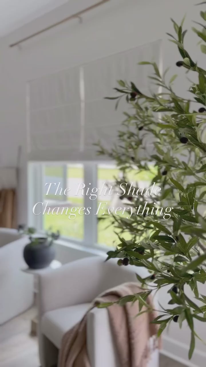 Lily Linen Blackout Roman Shades & Blinds