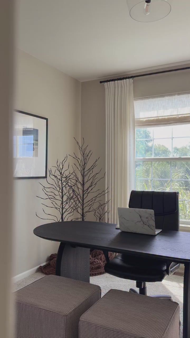 Lily Linen Roman Shades & Blinds | Plain Fold