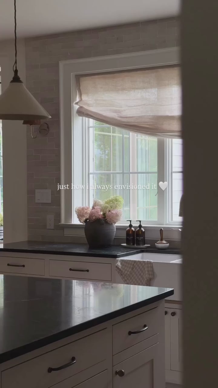Meadow 100% European Linen Sheer Roman Shades & Blinds | Relaxed