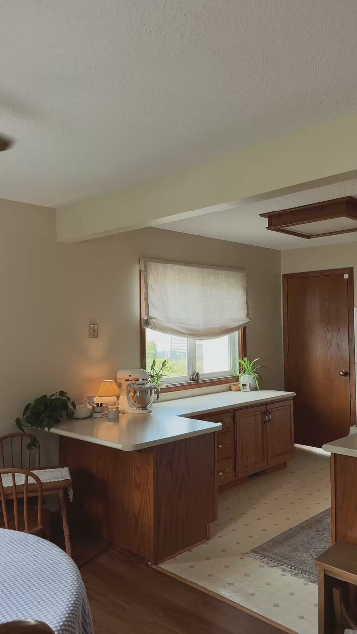Meadow 100% European Linen Sheer Roman Shades & Blinds | Relaxed