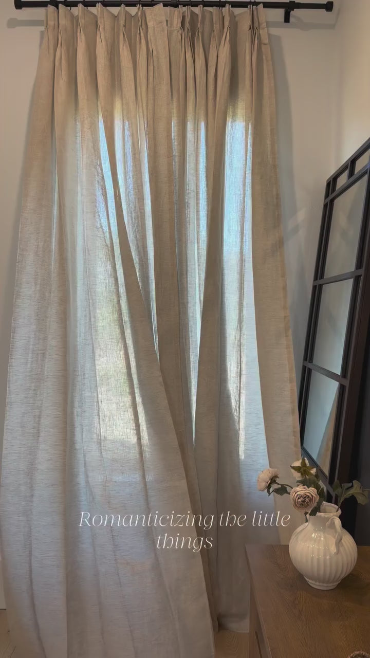 Meadow 100% European Linen Sheer Curtains & Drapes