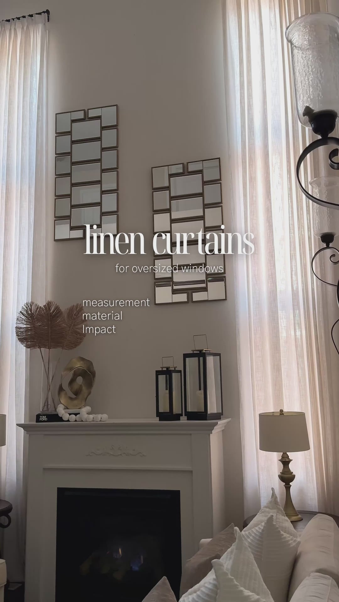 Lily Linen Curtains & Drapes Pleated