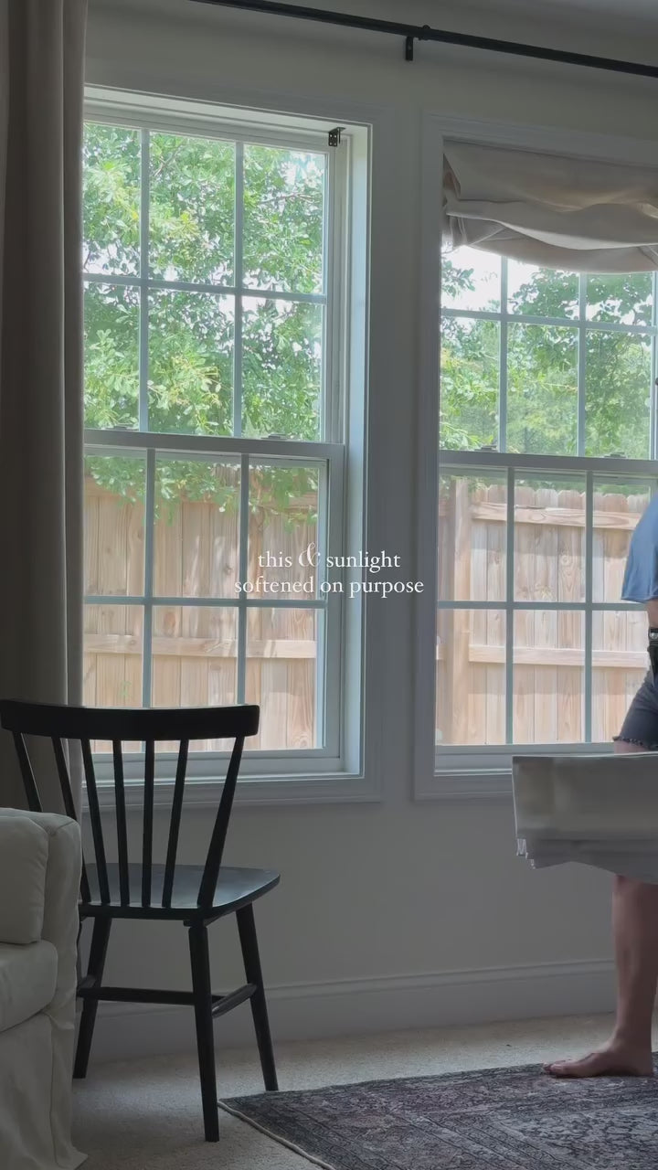 Lily Linen No-Drill Roman Shades & Blinds | Relaxed