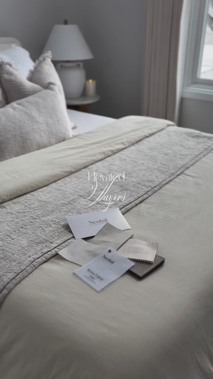 Jenna Linen Curtains & Drapes Pleated