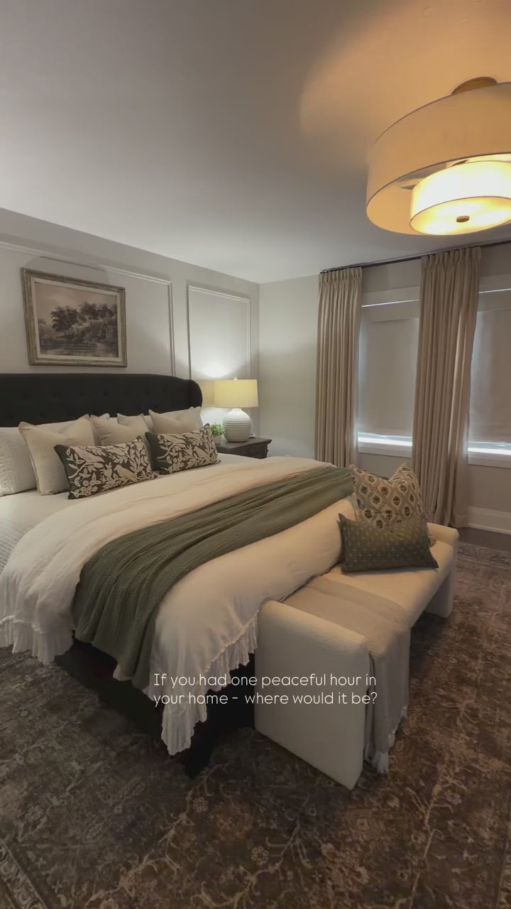 Lily Linen Roman Shades & Blinds | Flat Fold
