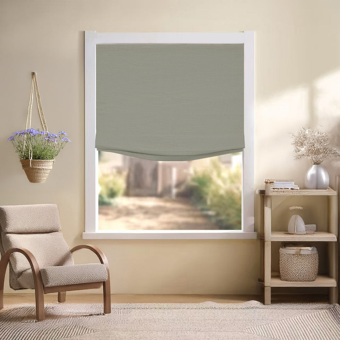 Jenna Linen Roman Shades & Blinds | Relaxed
