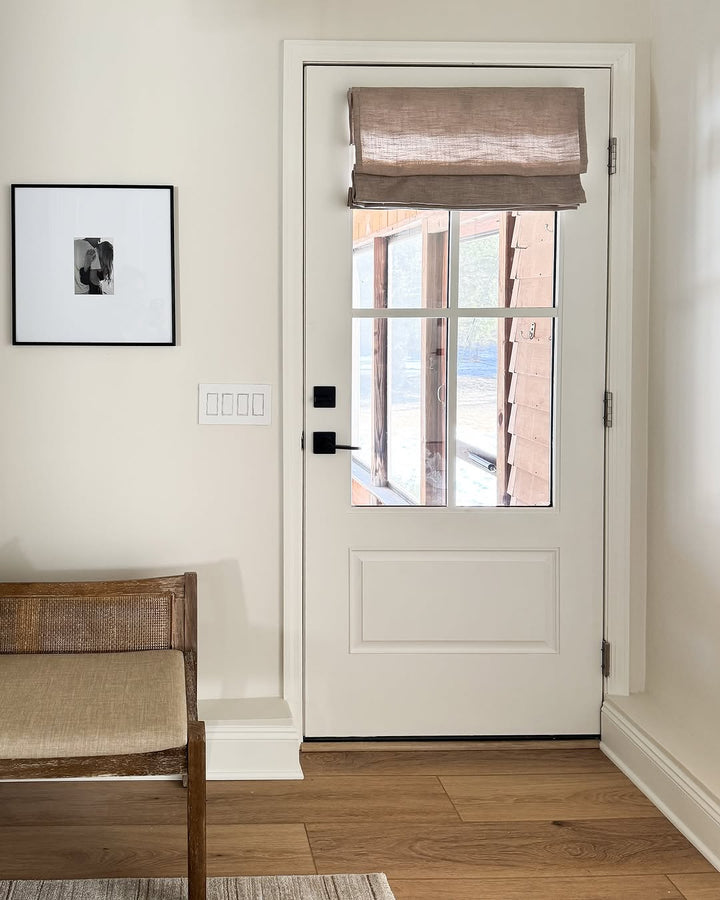 Bella Cotton Roman Shades & Blinds for French Door