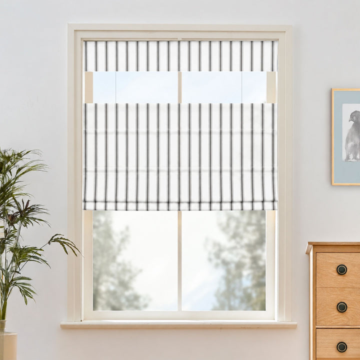 Loxley Yarn-Dyed Cotton Roman Shades & Blinds | Top Down Bottom Up